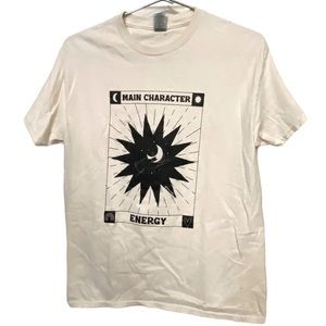 Retro Main Character Energy White Women’s M Taro Card T-Shirt Self Love